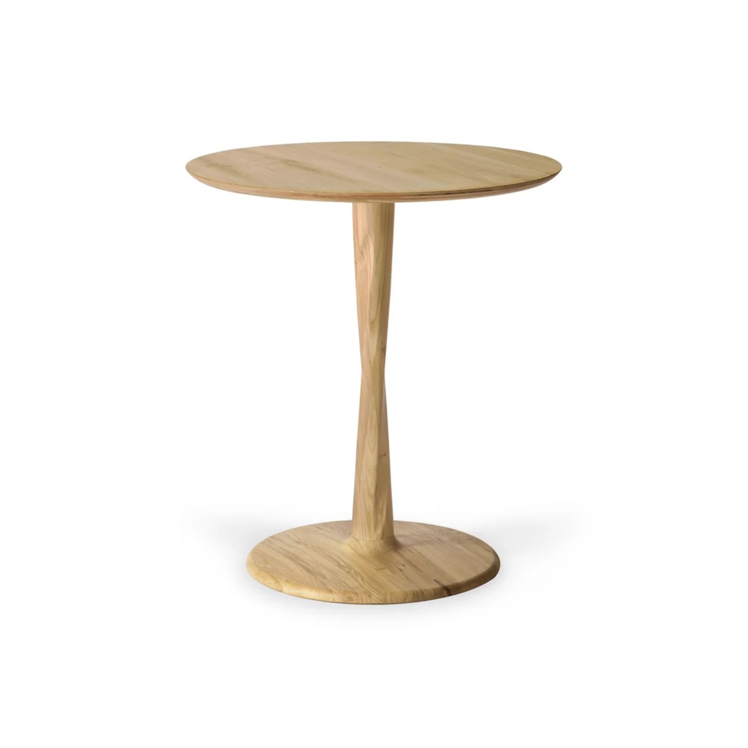 Ethnicraft Torsion Oak Tripod Side Table – Solid European Oak - image-6