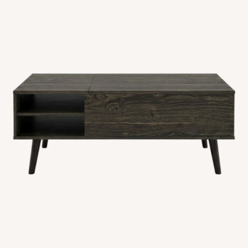 Used Ashley Furniture Modern Dark Wood Coffee Table with Storage  for sale on AptDeco