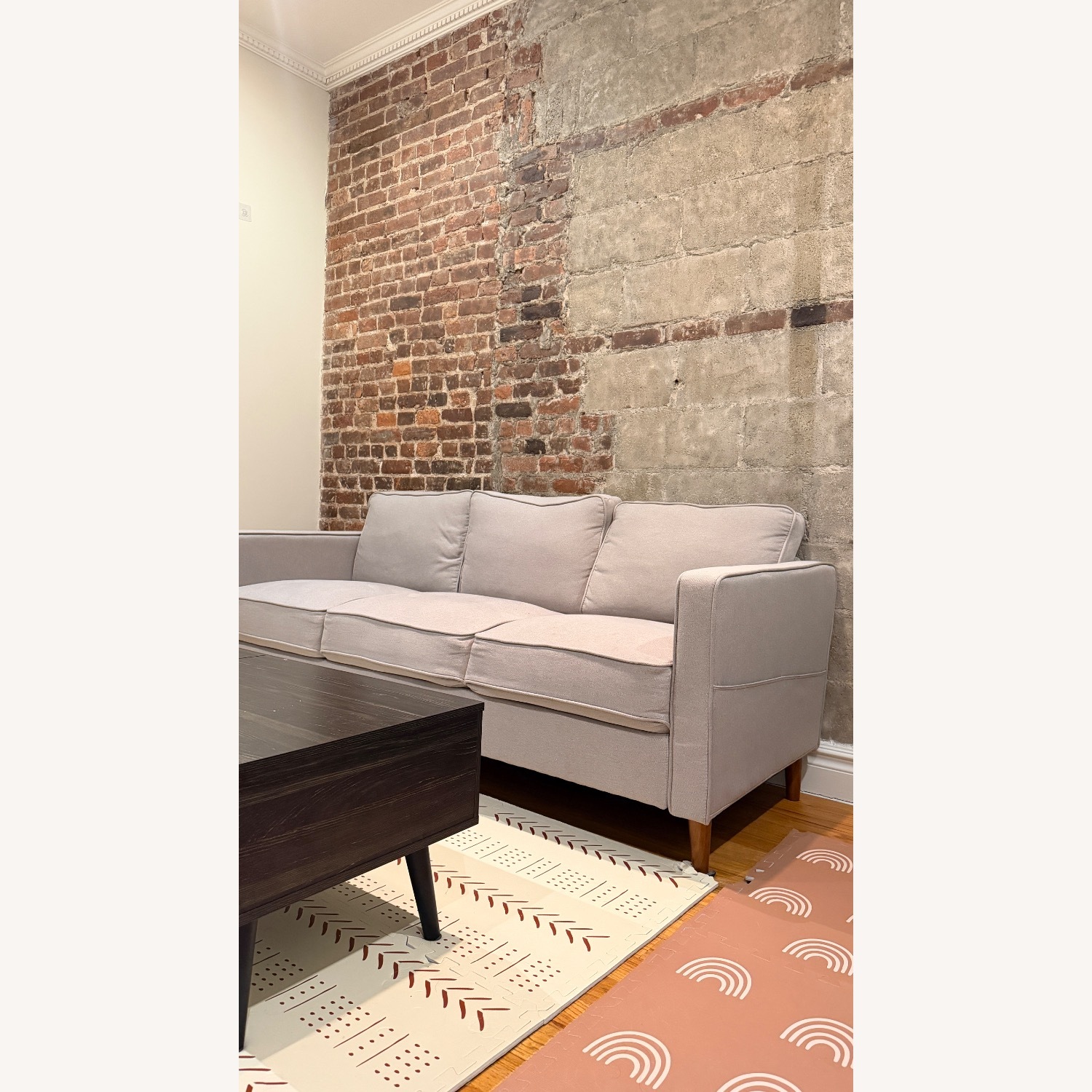 Ashley Furniture Modern Dark Wood Coffee Table with Storage  - image-3
