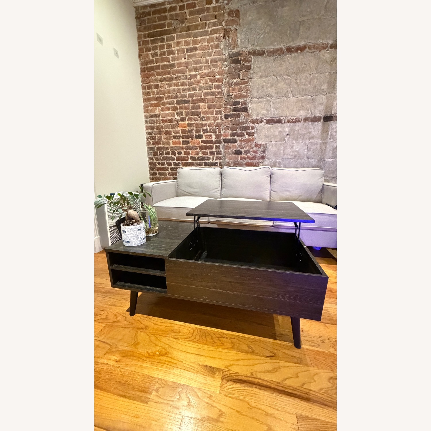 Ashley Furniture Modern Dark Wood Coffee Table with Storage - image-6