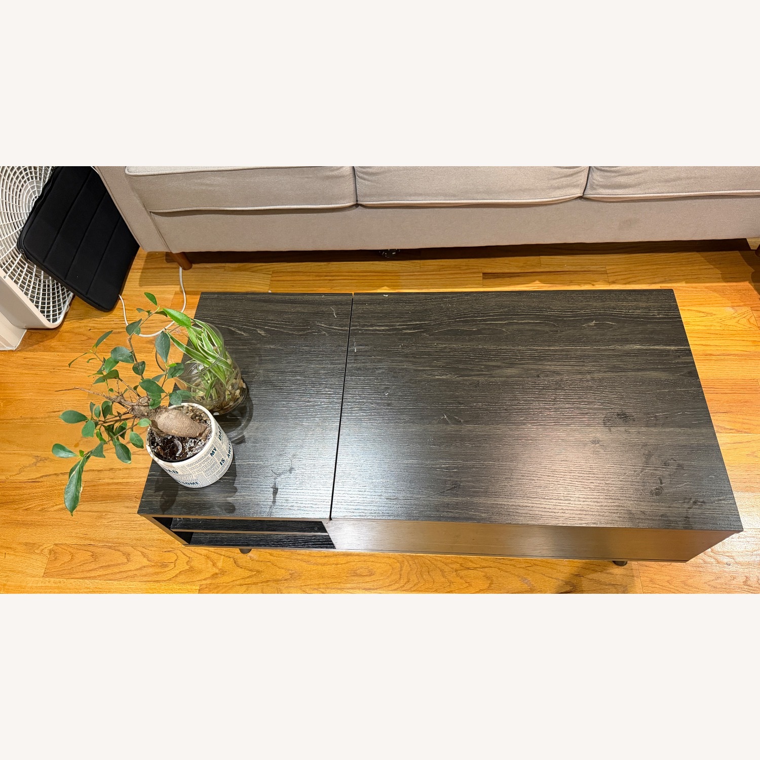 Ashley Furniture Modern Dark Wood Coffee Table with Storage - image-4