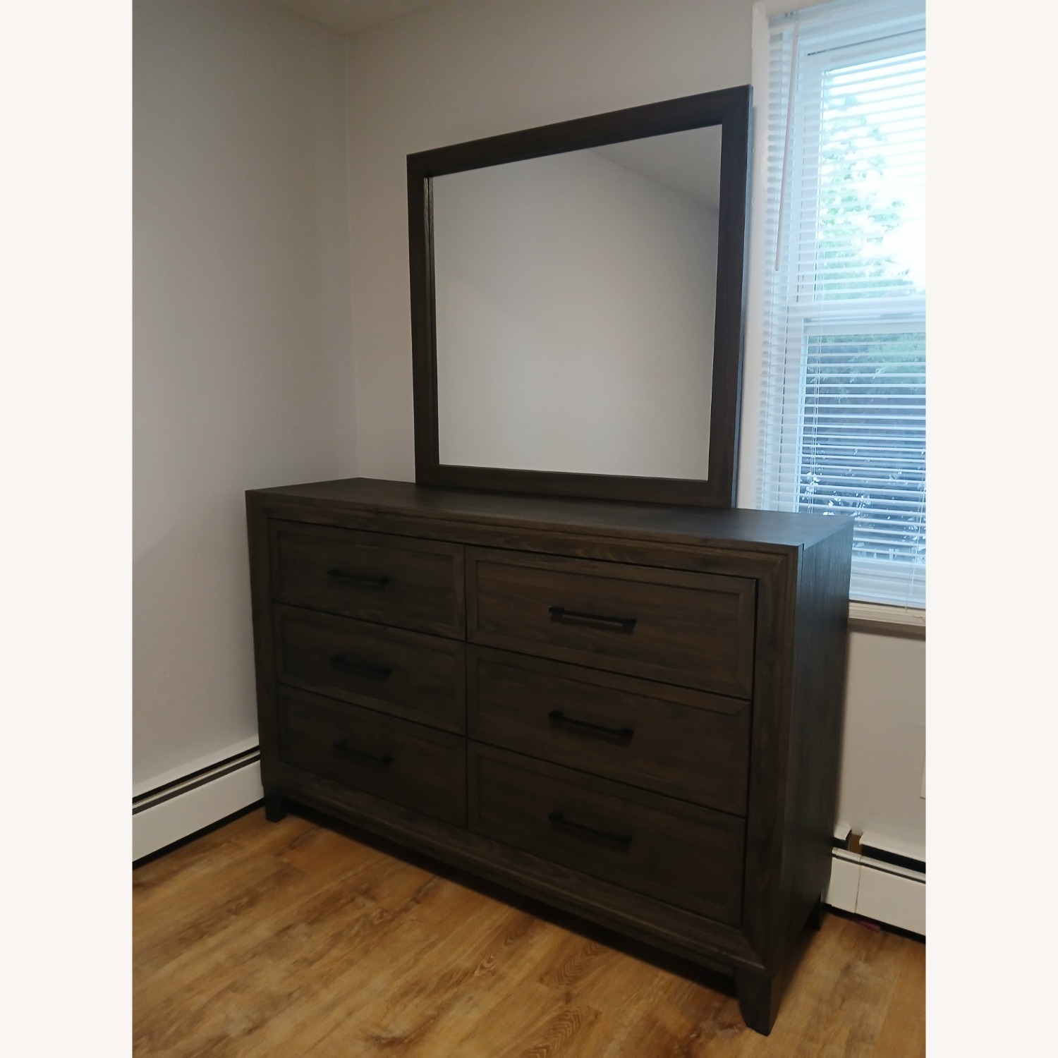 Dark Brown Wood Dresser - image-2
