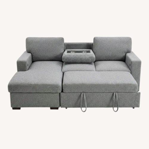 Used Light Gray Fabric Sleeper Sofa for sale on AptDeco