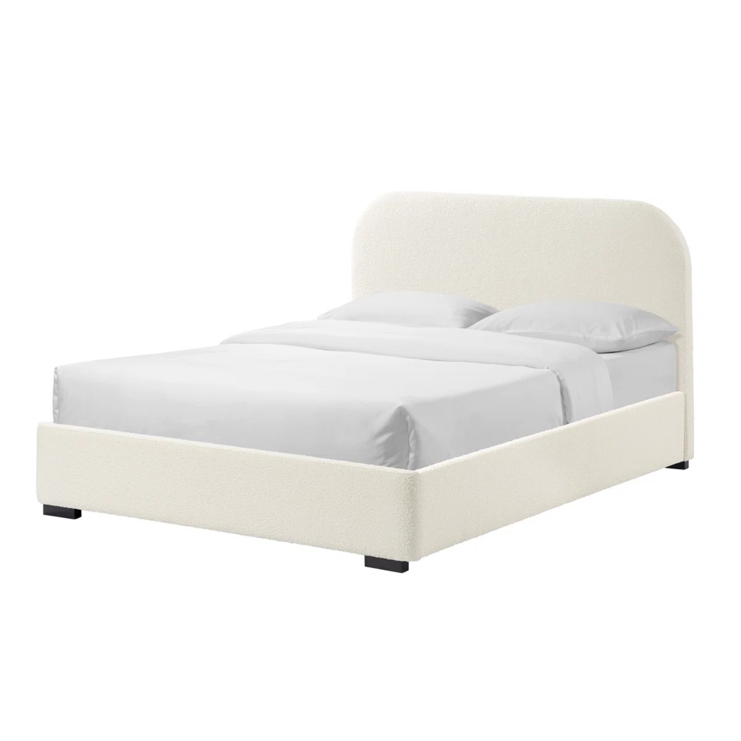 Wayfair Reigen White Wool Twin Bed - image-5