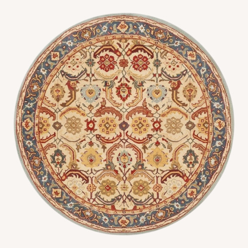 Used Pottery Barn Eva Round Persian  Style Rug for sale on AptDeco