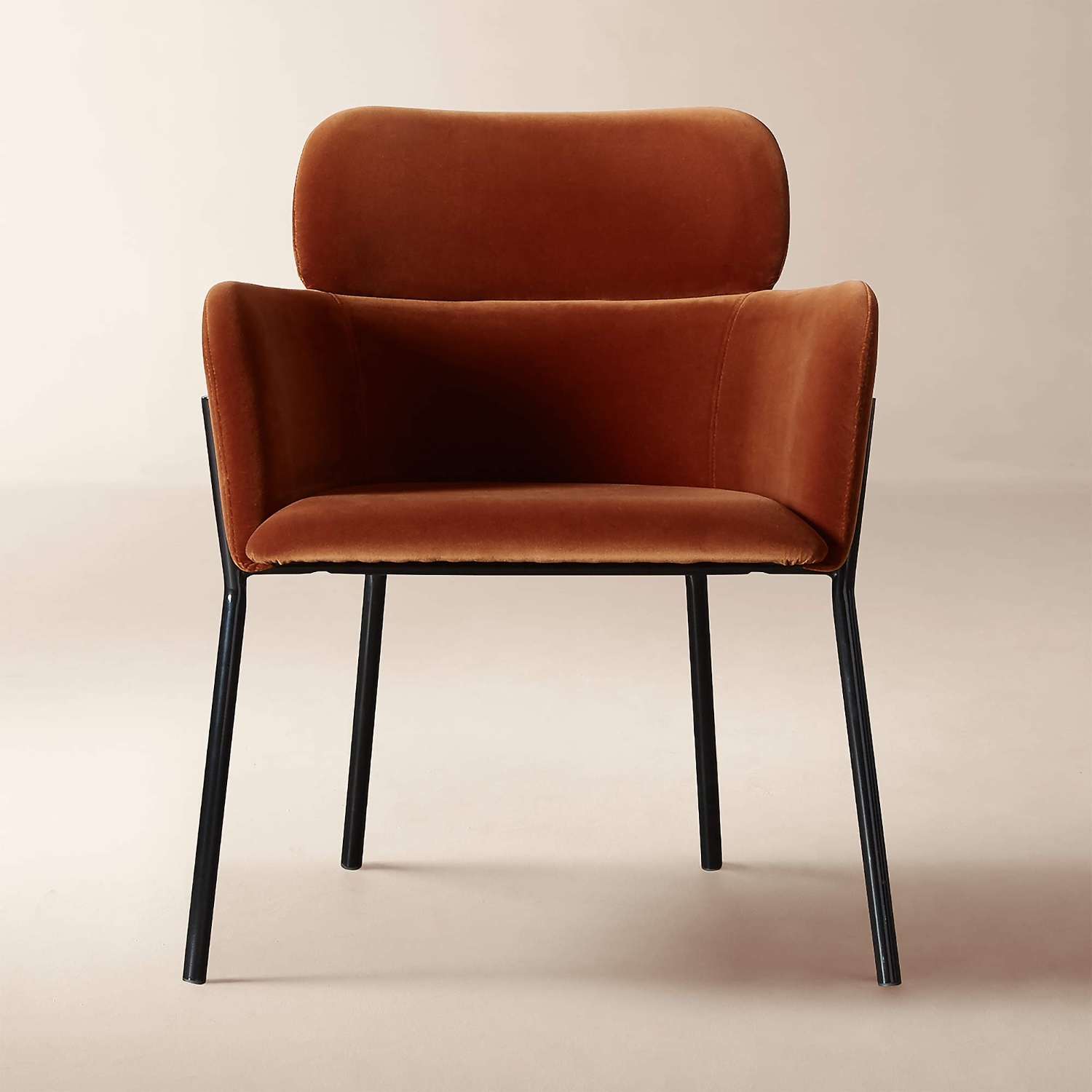 CB2 Azalea Brown Velvet Dining Chair - image-5