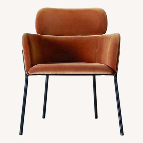 Used CB2 Azalea Brown Velvet Dining Chair for sale on AptDeco