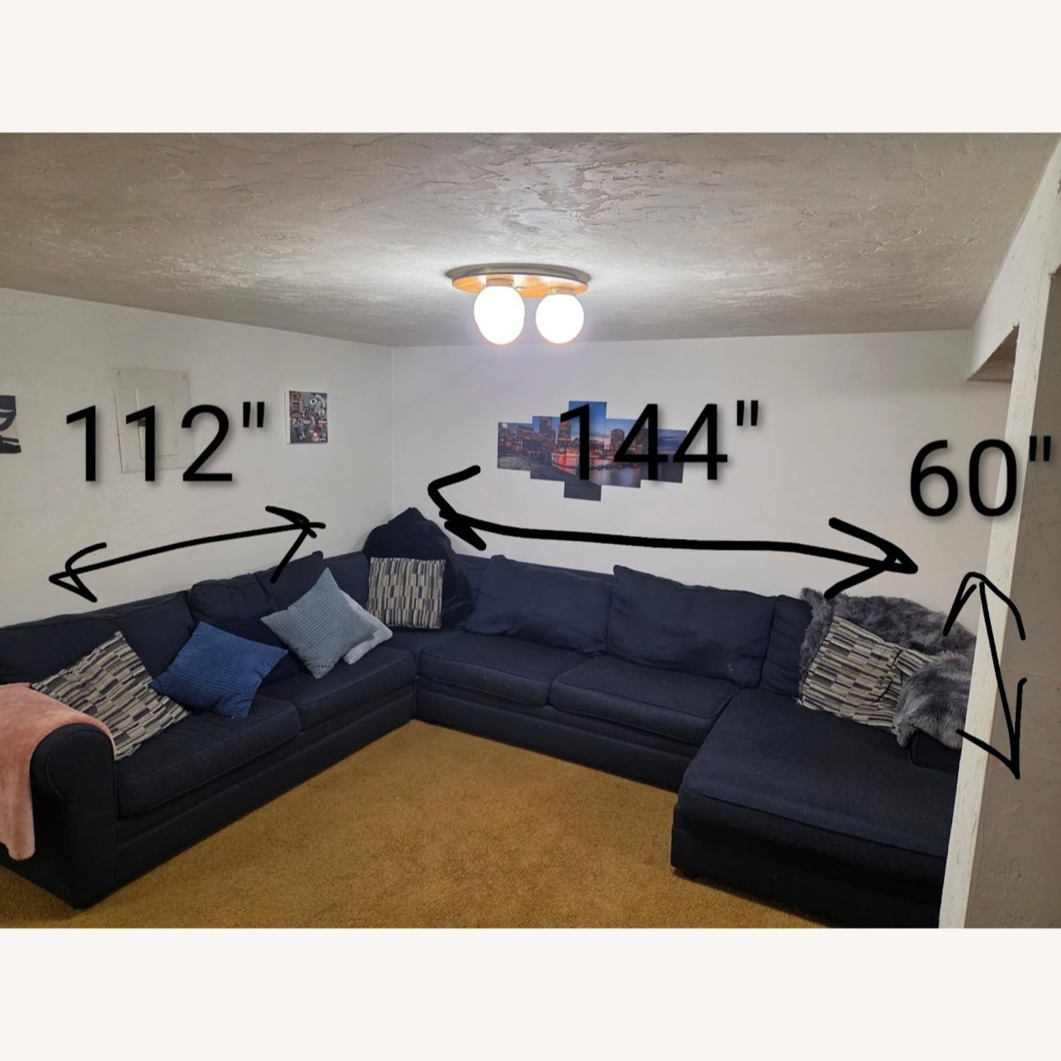 Blue 3+ Piece Sectional - image-1