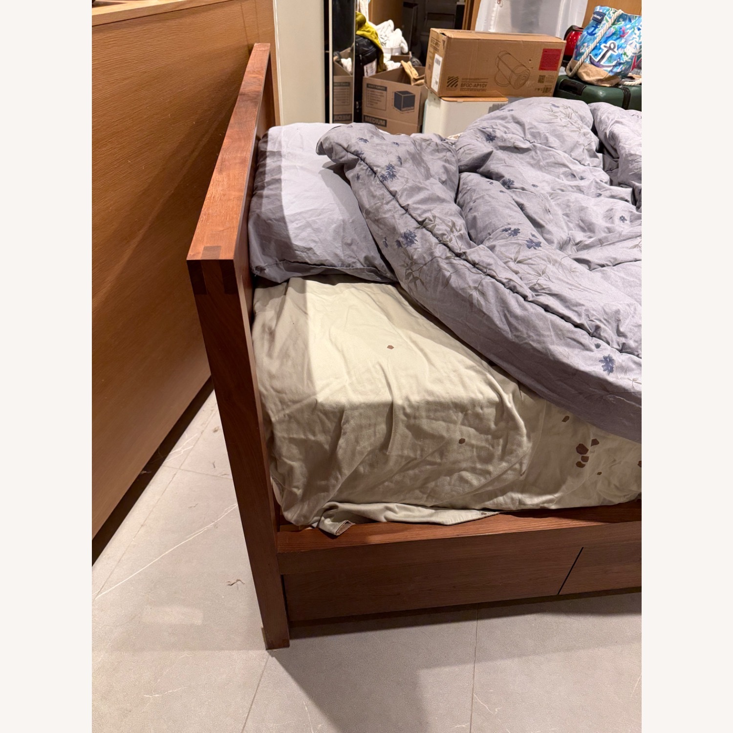 Design Within Reach Matera Walnut Full Size Storage Bed - image-2