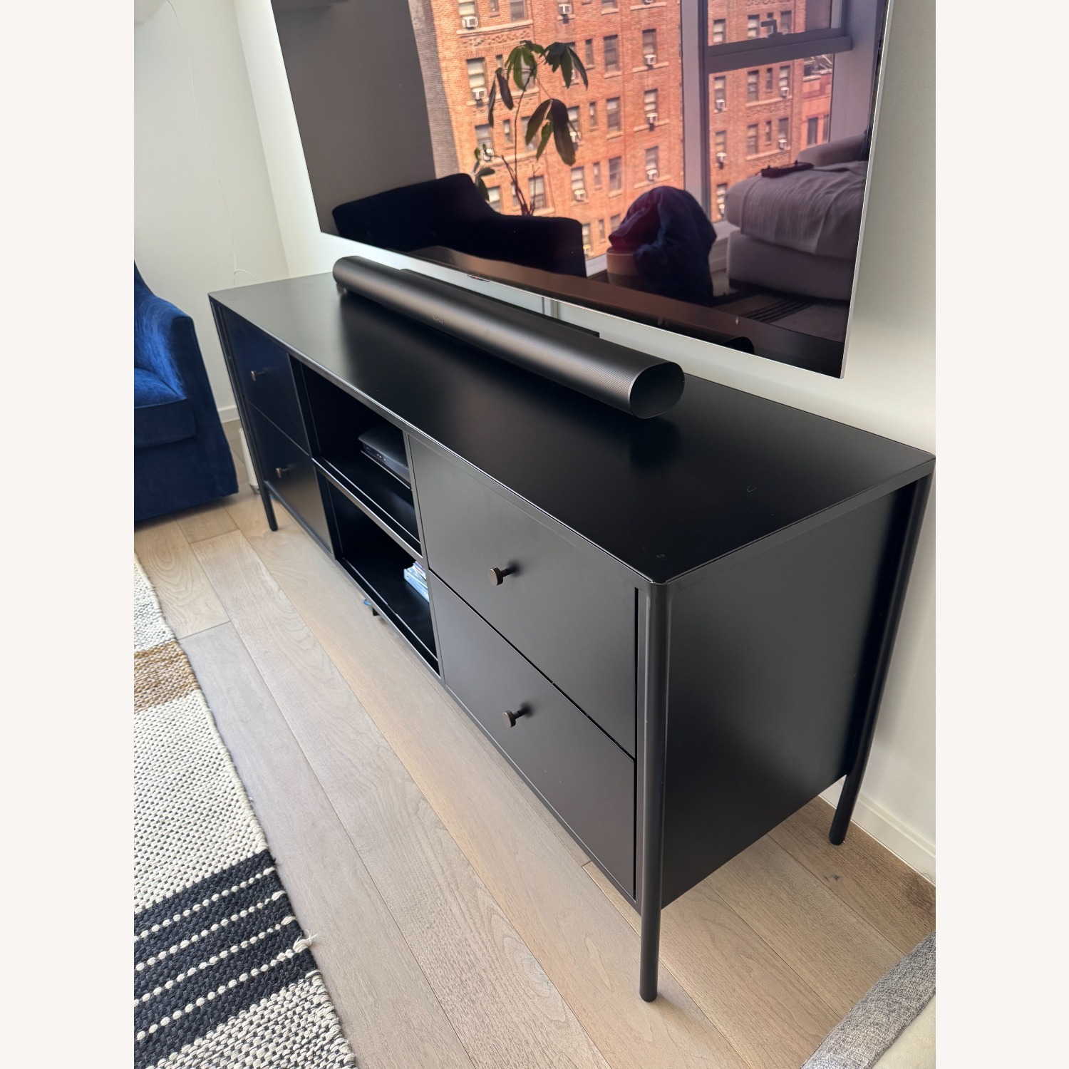 Pottery Barn Black Harmon Media Console (70") - image-4