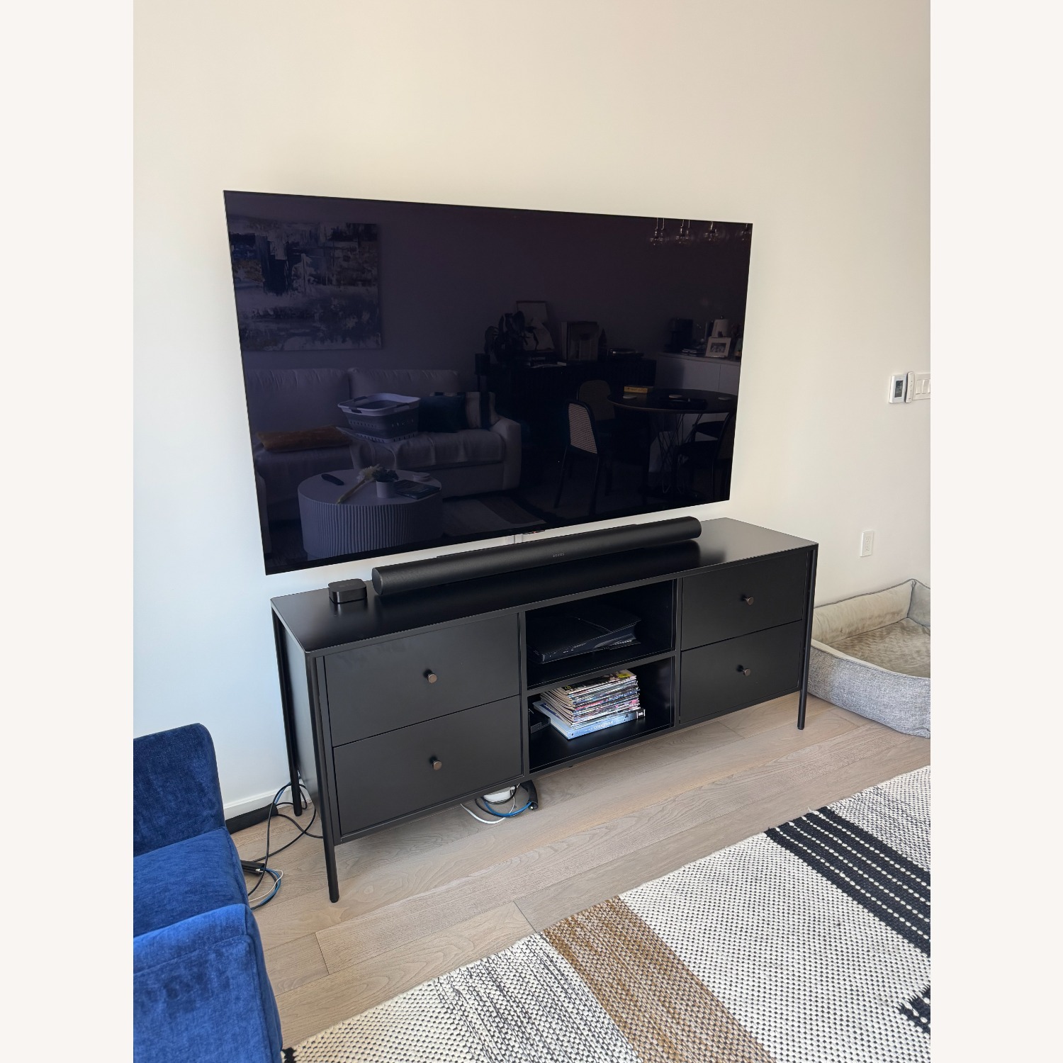 Pottery Barn Black Harmon Media Console (70") - image-3