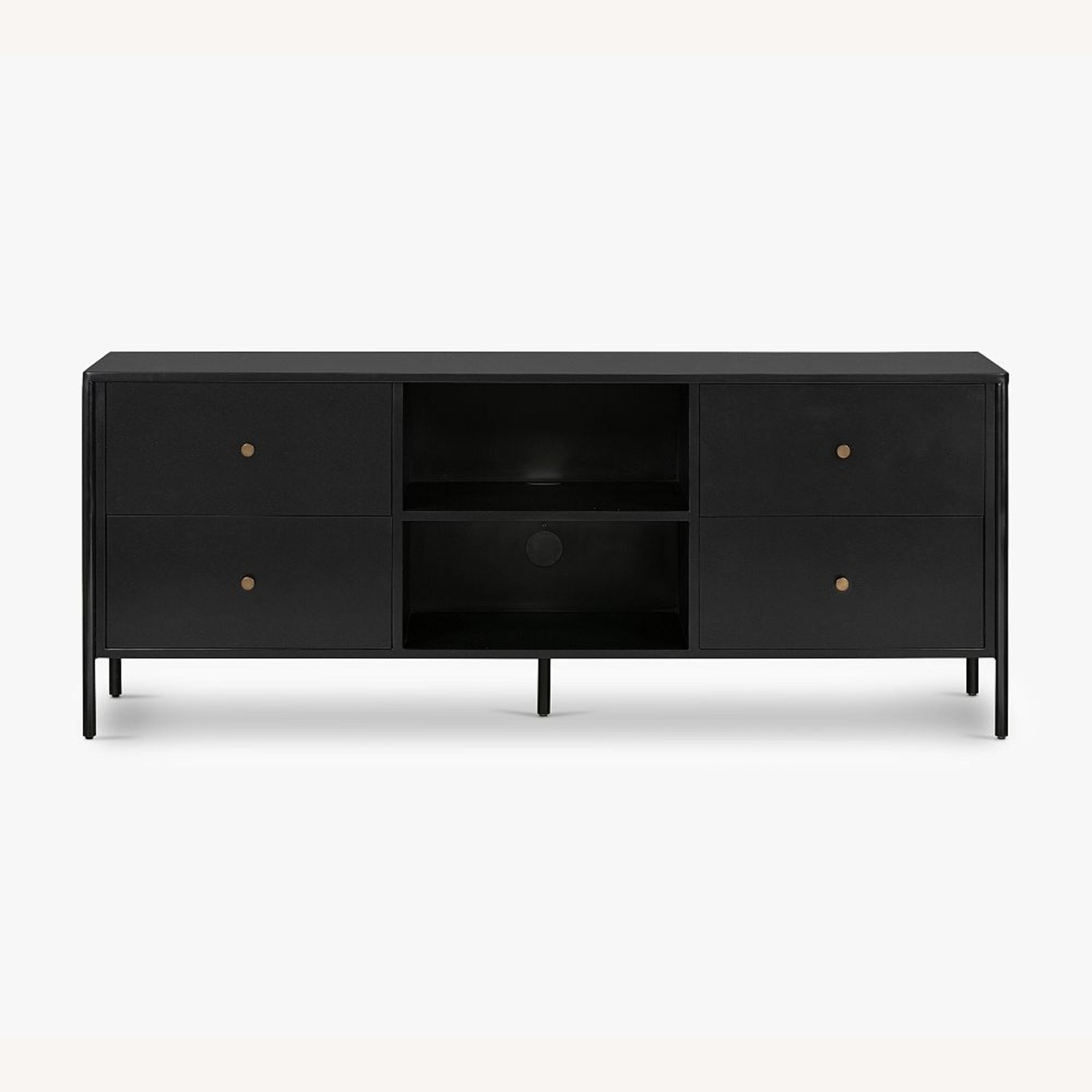 Pottery Barn Black Harmon Media Console (70") - image-7