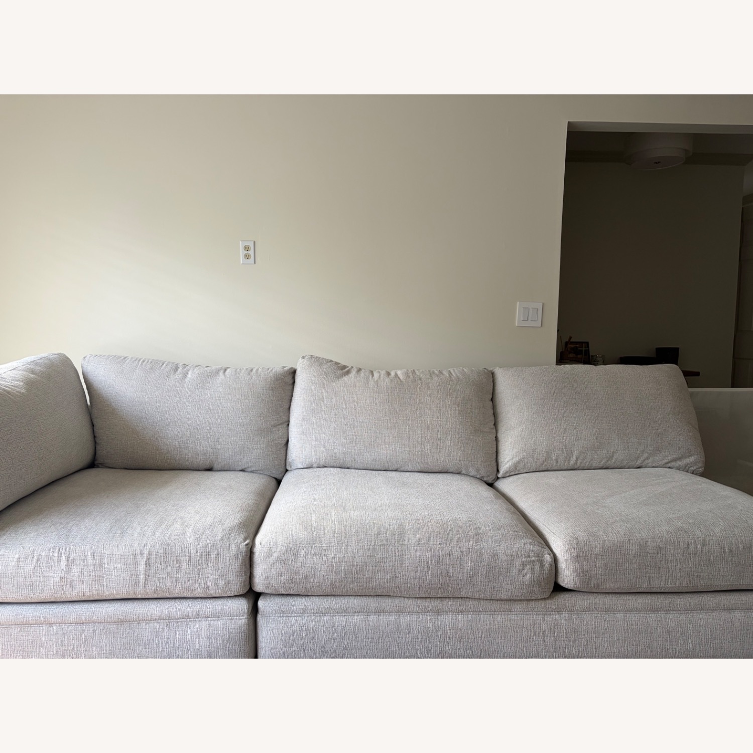 Raymour & Flanigan Beige Wedge and Loveseat - image-3
