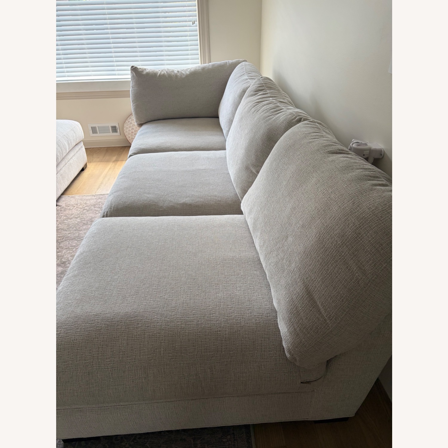 Raymour & Flanigan Beige Wedge and Loveseat - image-1