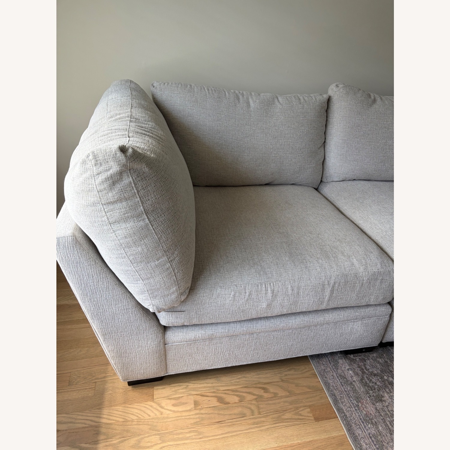 Raymour & Flanigan Beige Wedge and Loveseat - image-2