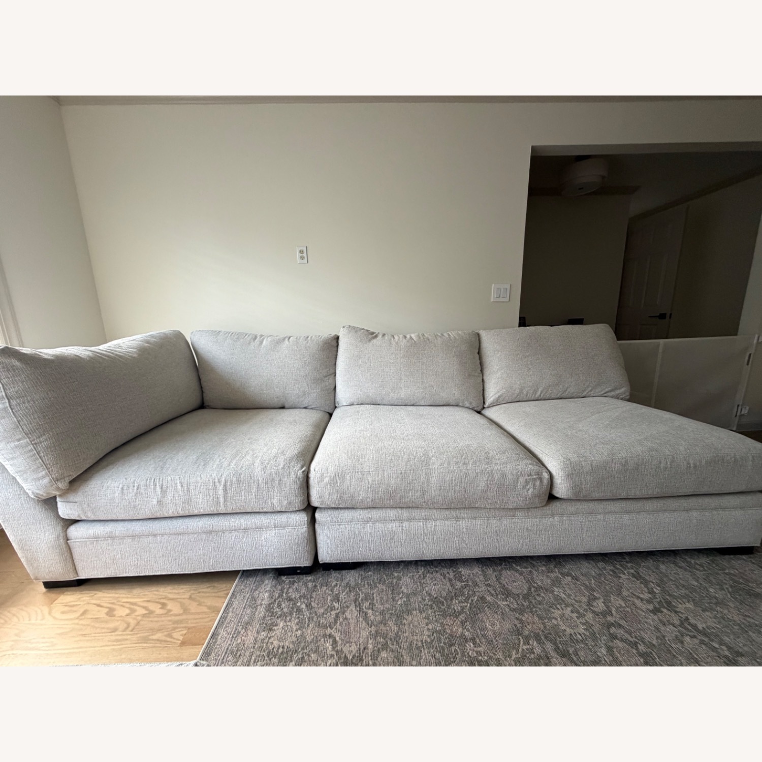 Raymour & Flanigan Beige Wedge and Loveseat - image-4
