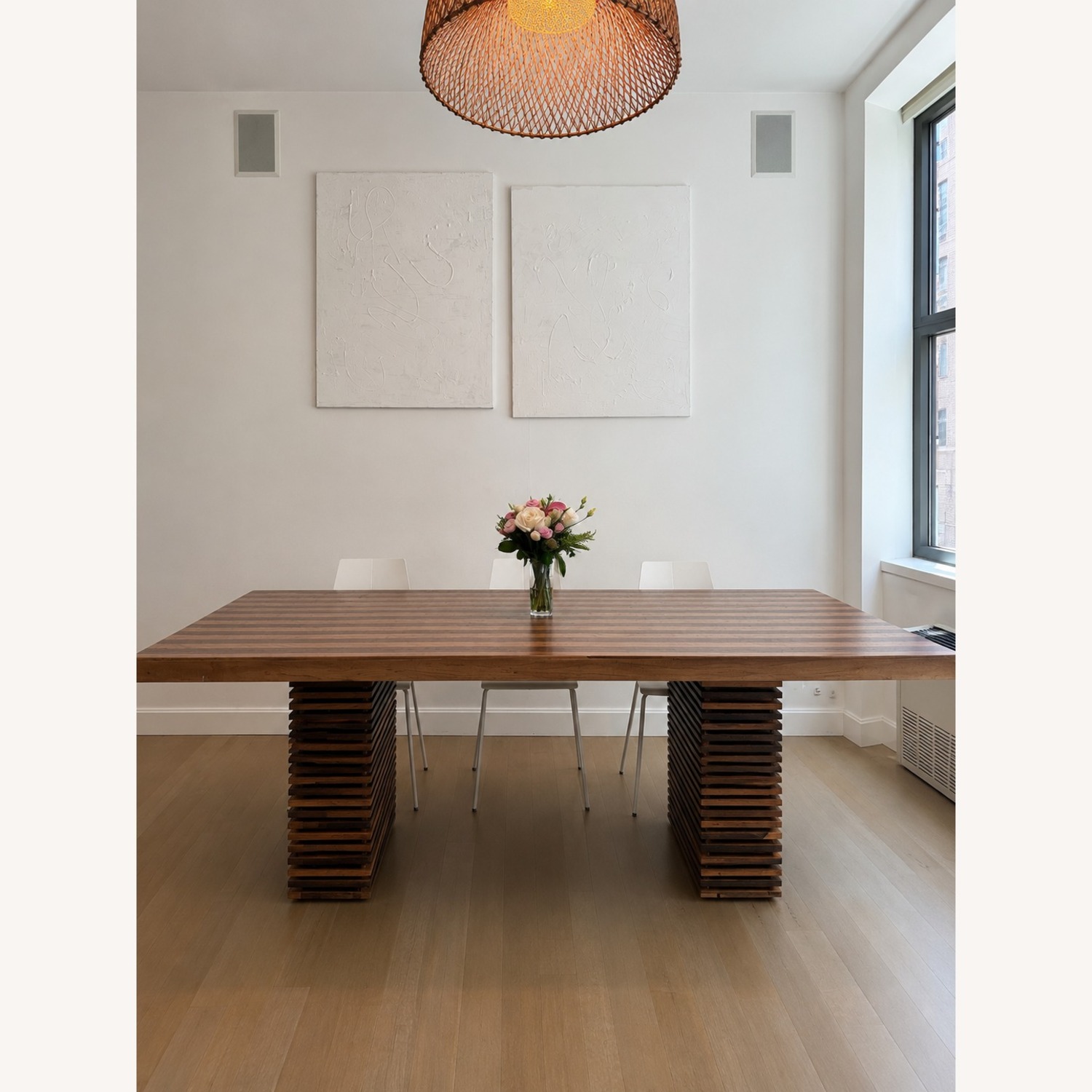 Crate & Barrel Paloma Dark Brown Wood Dining Table - image-1