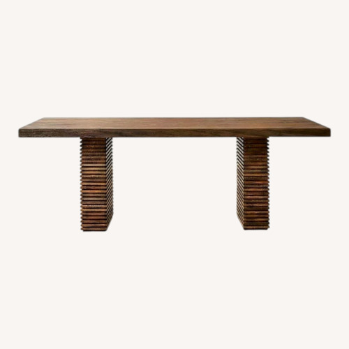 Used Crate & Barrel Paloma Dark Brown Wood Dining Table for sale on AptDeco