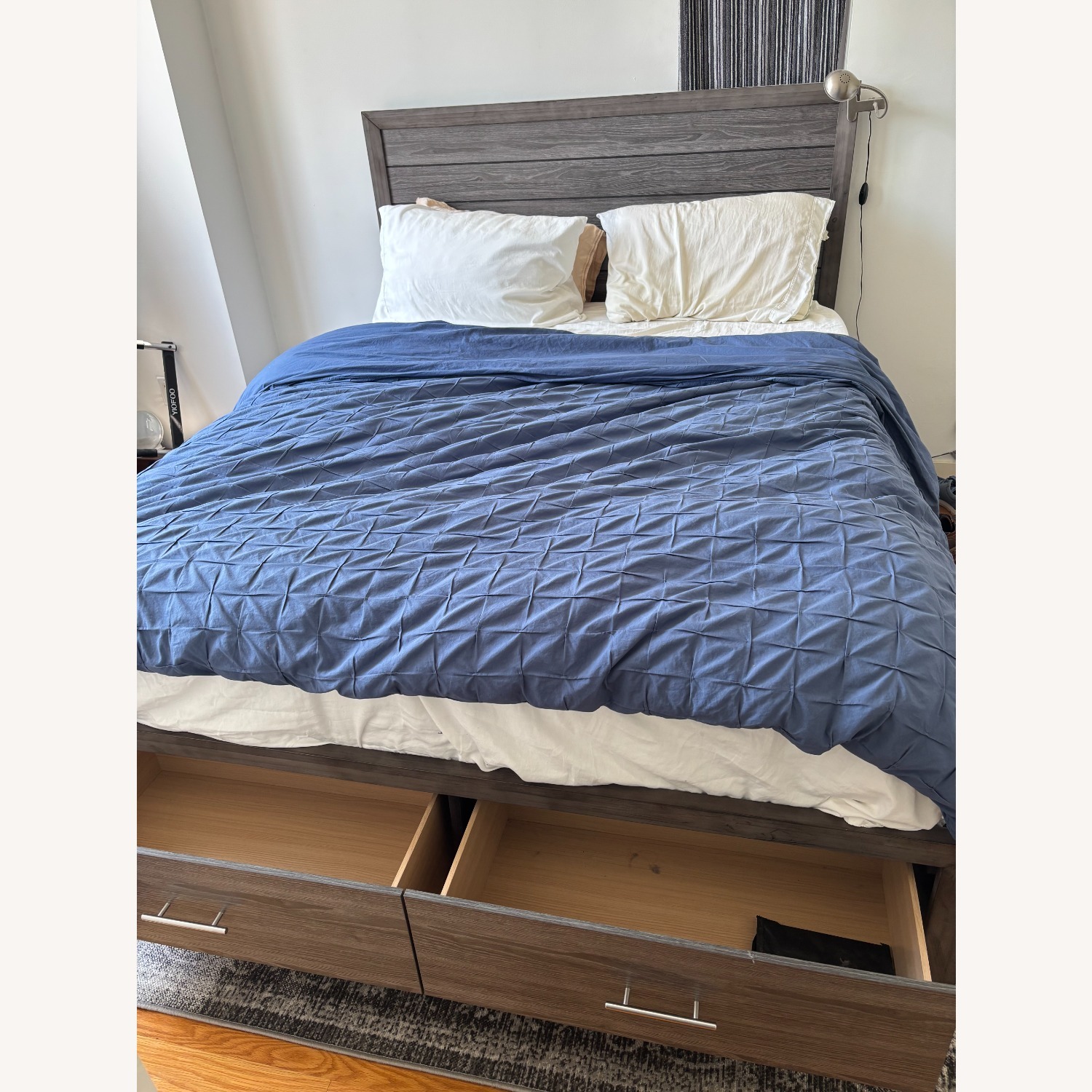 Raymour & Flanigan Gray Tobyn Platform Storage Bed - image-2