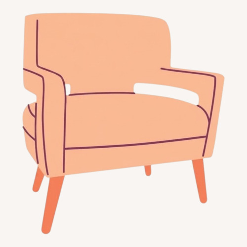 Used White Fabric Accent Chair for sale on AptDeco