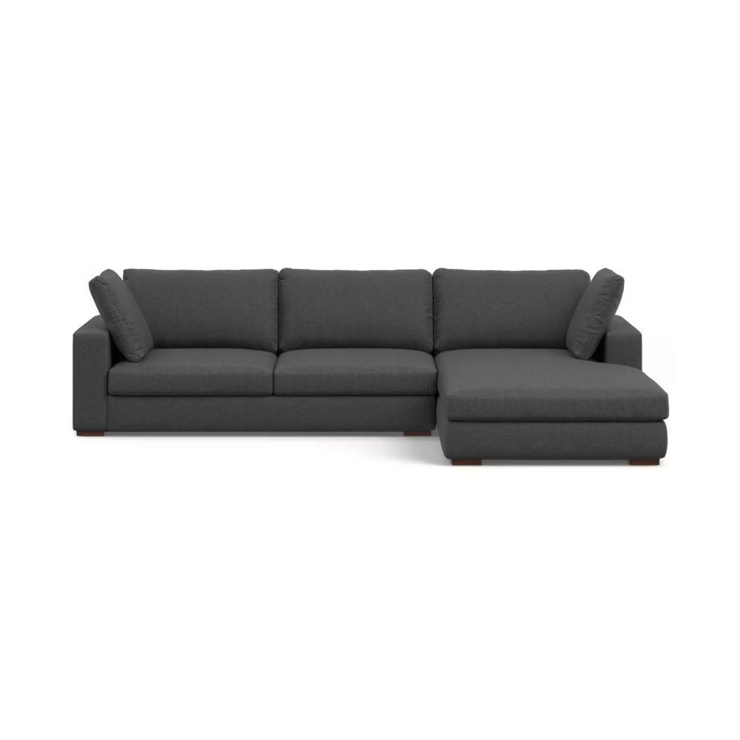 AllModern Dark Gray Fabric 2 Piece Sectional - image-5