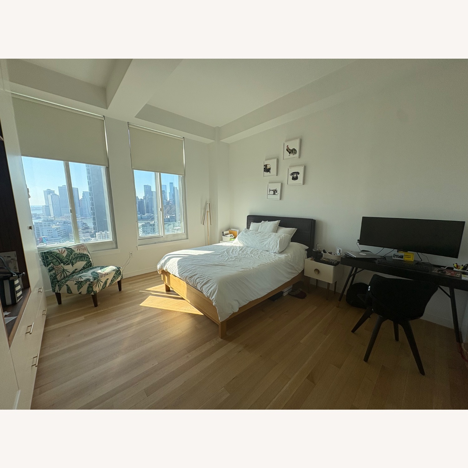IKEA Light Brown Wood Queen Bed - image-1