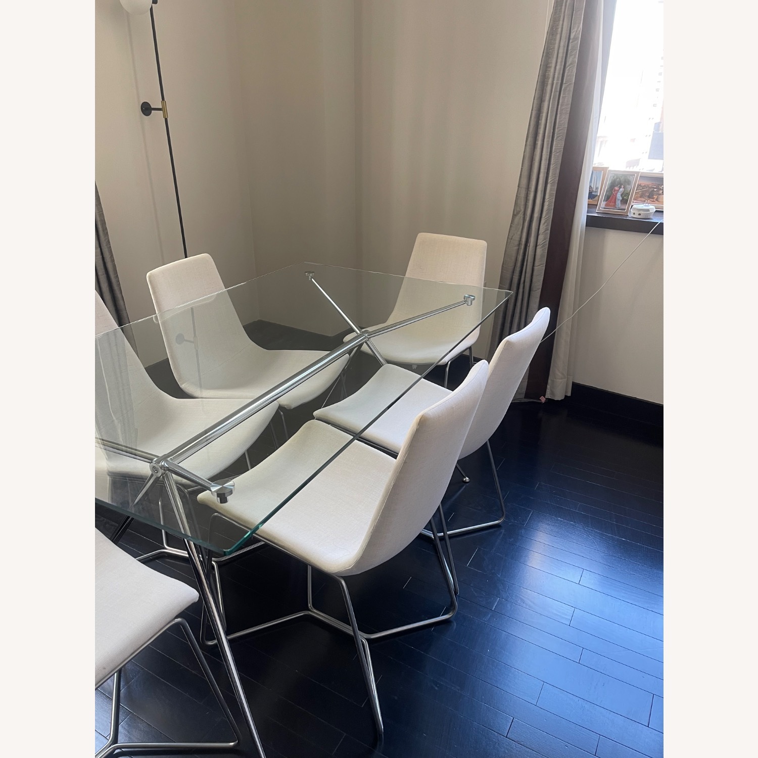 Pottery Barn Avery Rectangular Dining Table - Chrome - image-2