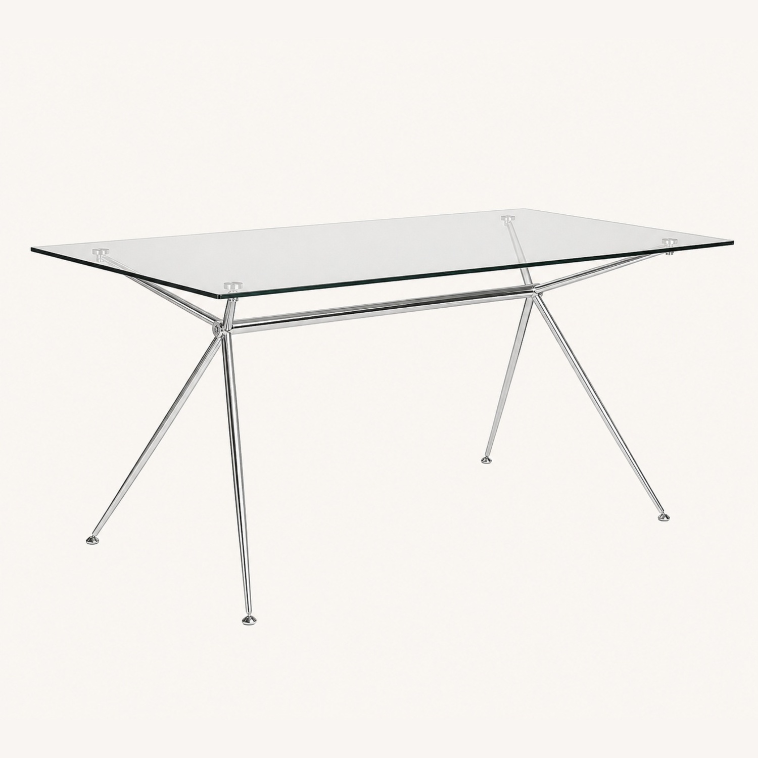 Pottery Barn Avery Rectangular Dining Table - Chrome - image-4