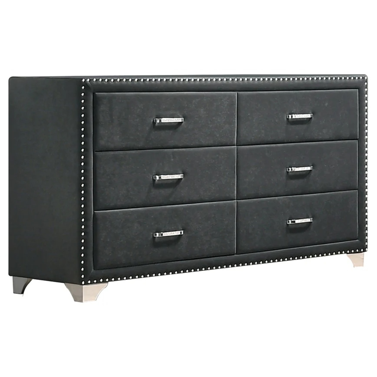 Ashley Furniture Light Gray Suede Dresser - image-5