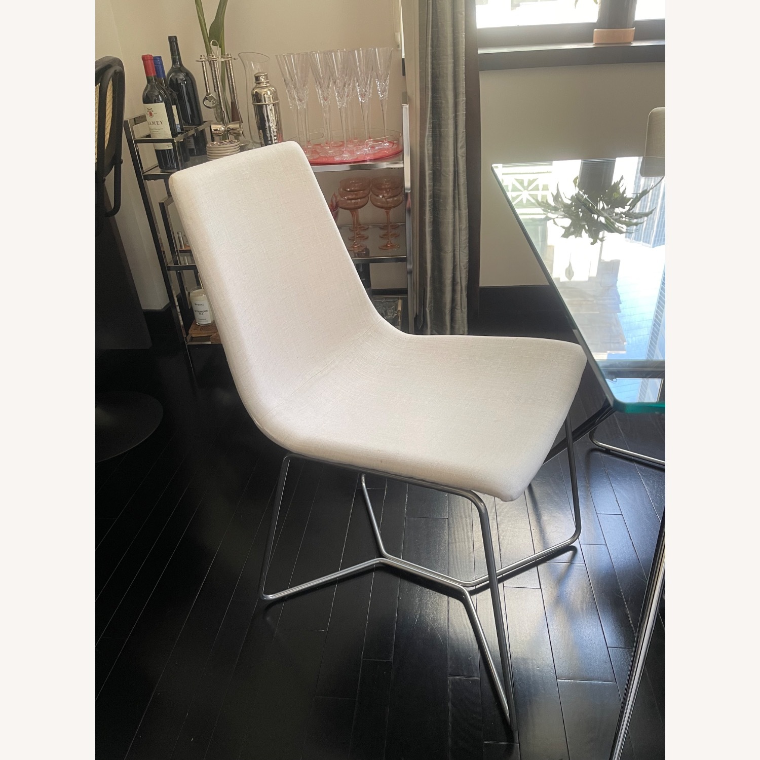 6 West Elm Slope Dining Chairs - image-1