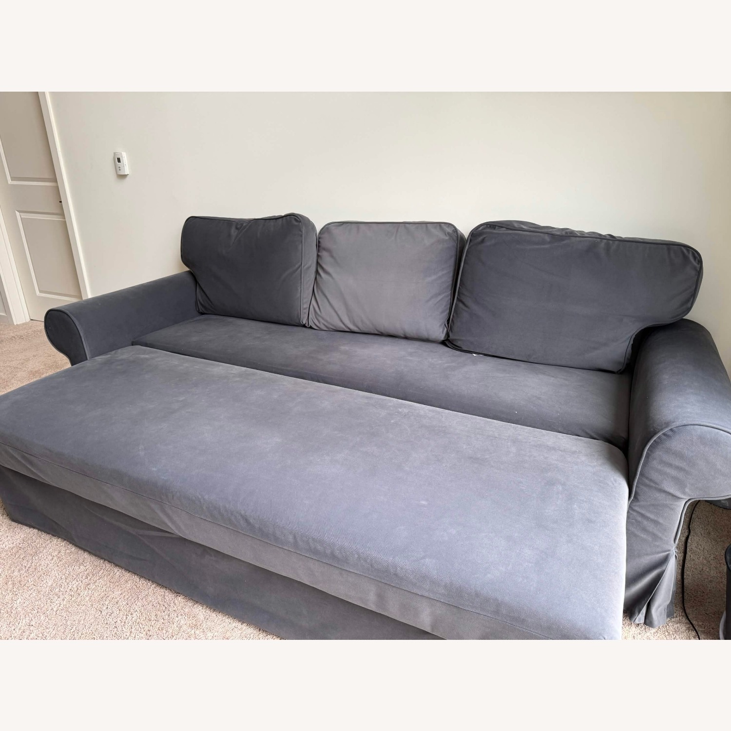 IKEA Dark Gray Fabric Sleeper Sofa - image-3