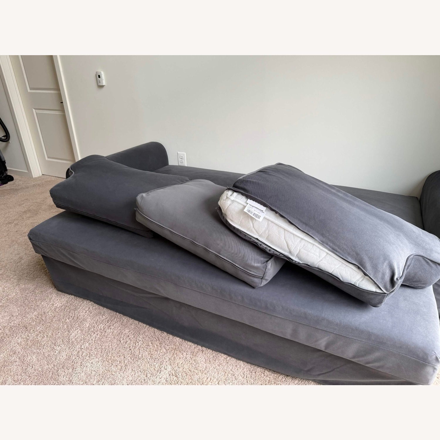 IKEA Dark Gray Fabric Sleeper Sofa - image-4