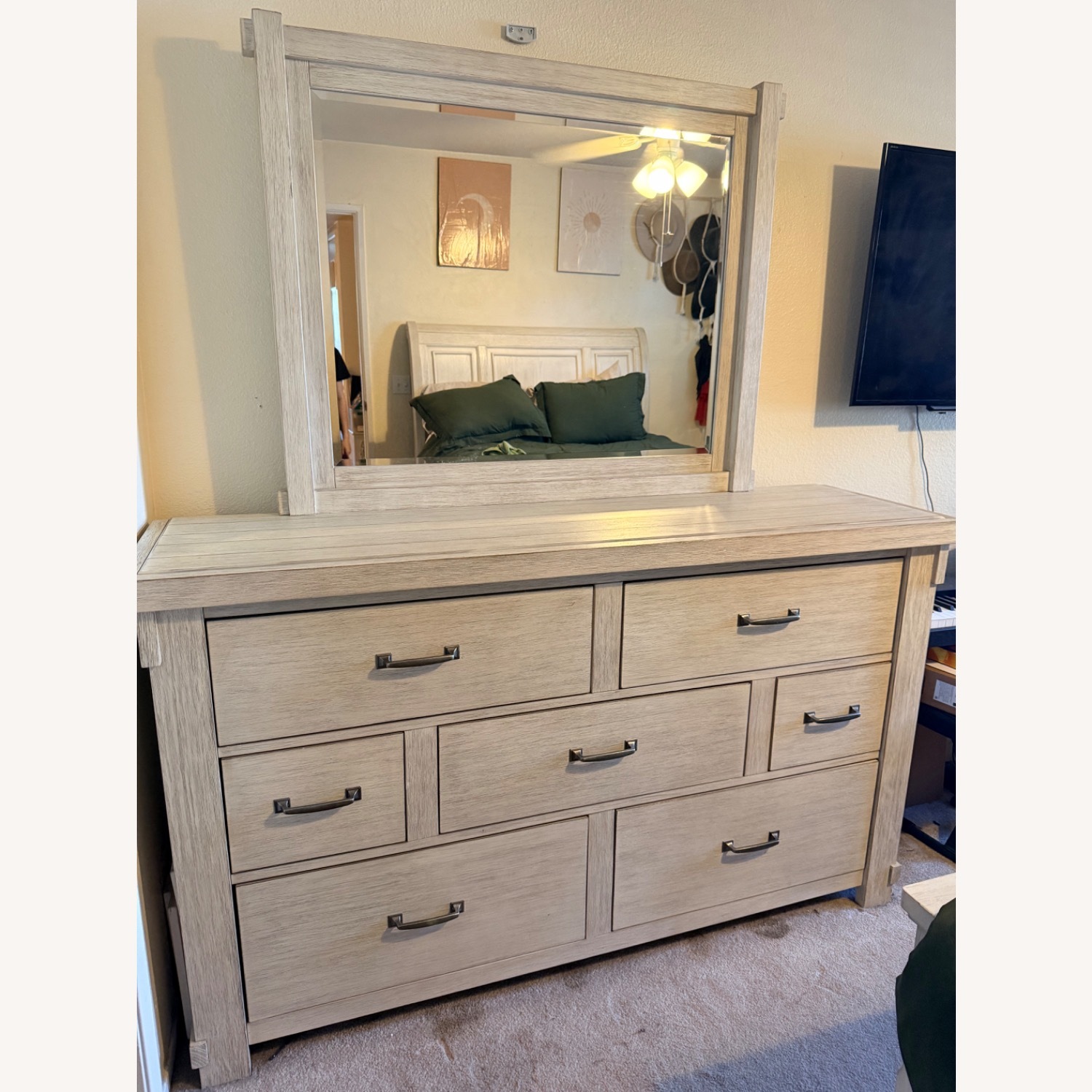 Ashley Furniture Brashland White Wood Dresser - image-1