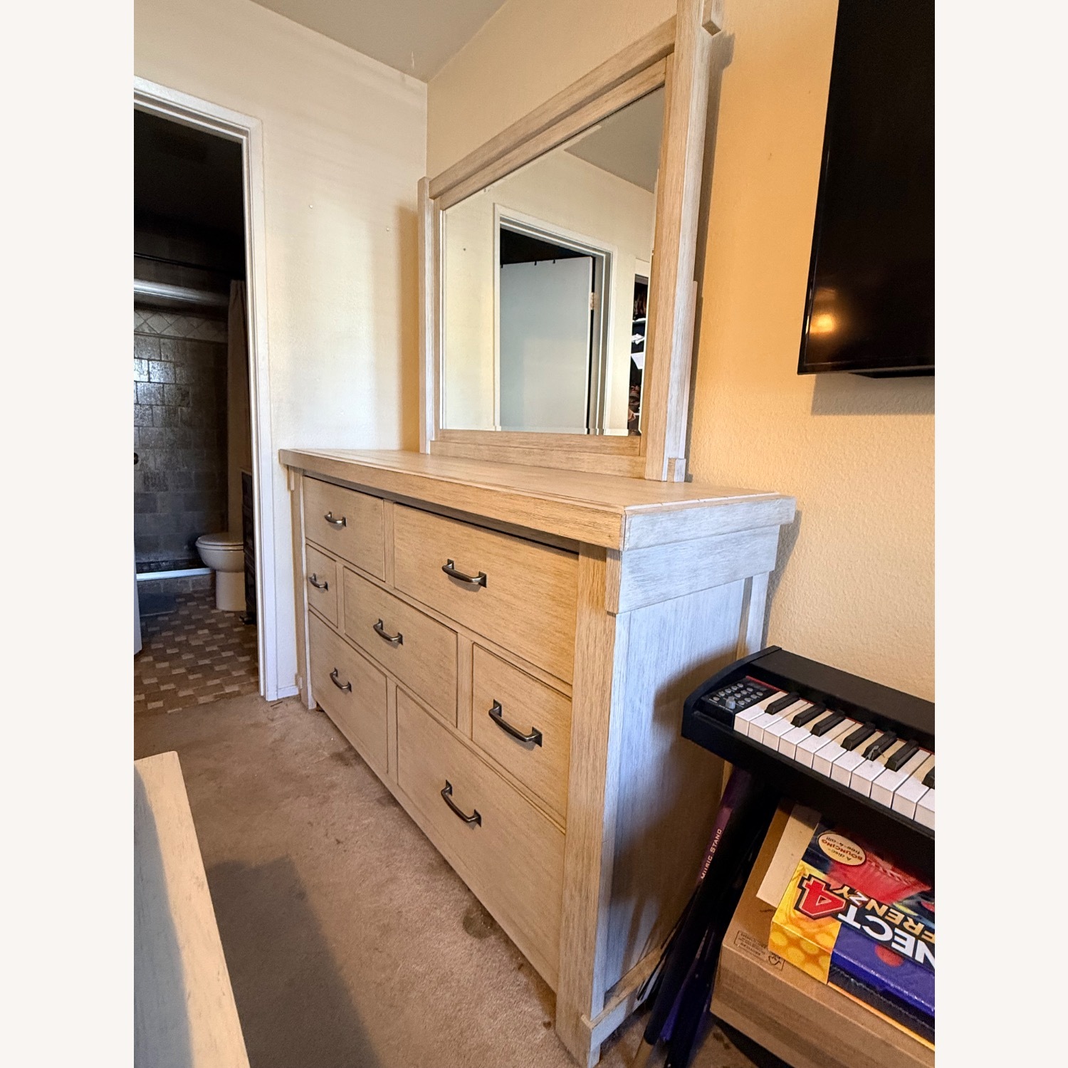 Ashley Furniture Brashland White Wood Dresser - image-2