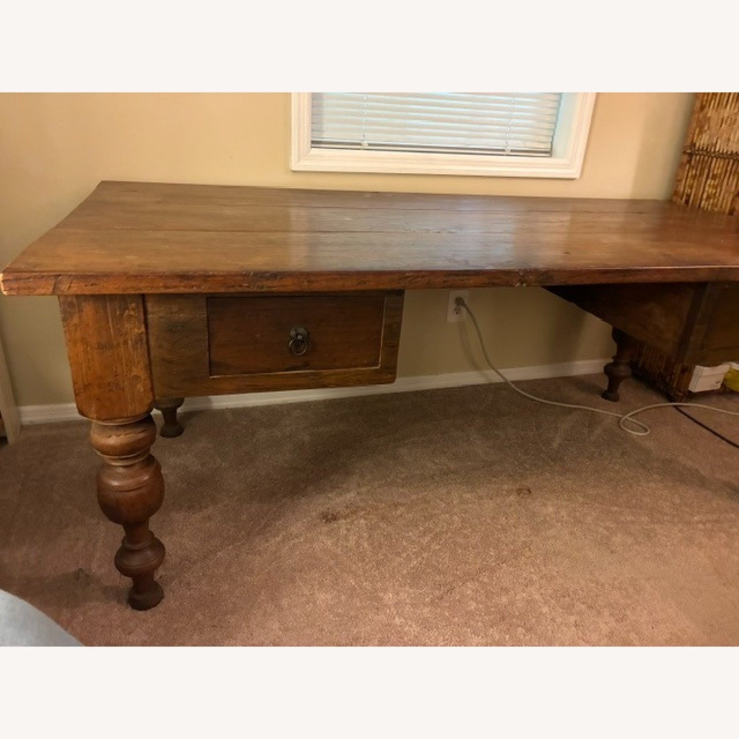 Antique Hand Made Wood Mexican Desk - image-3