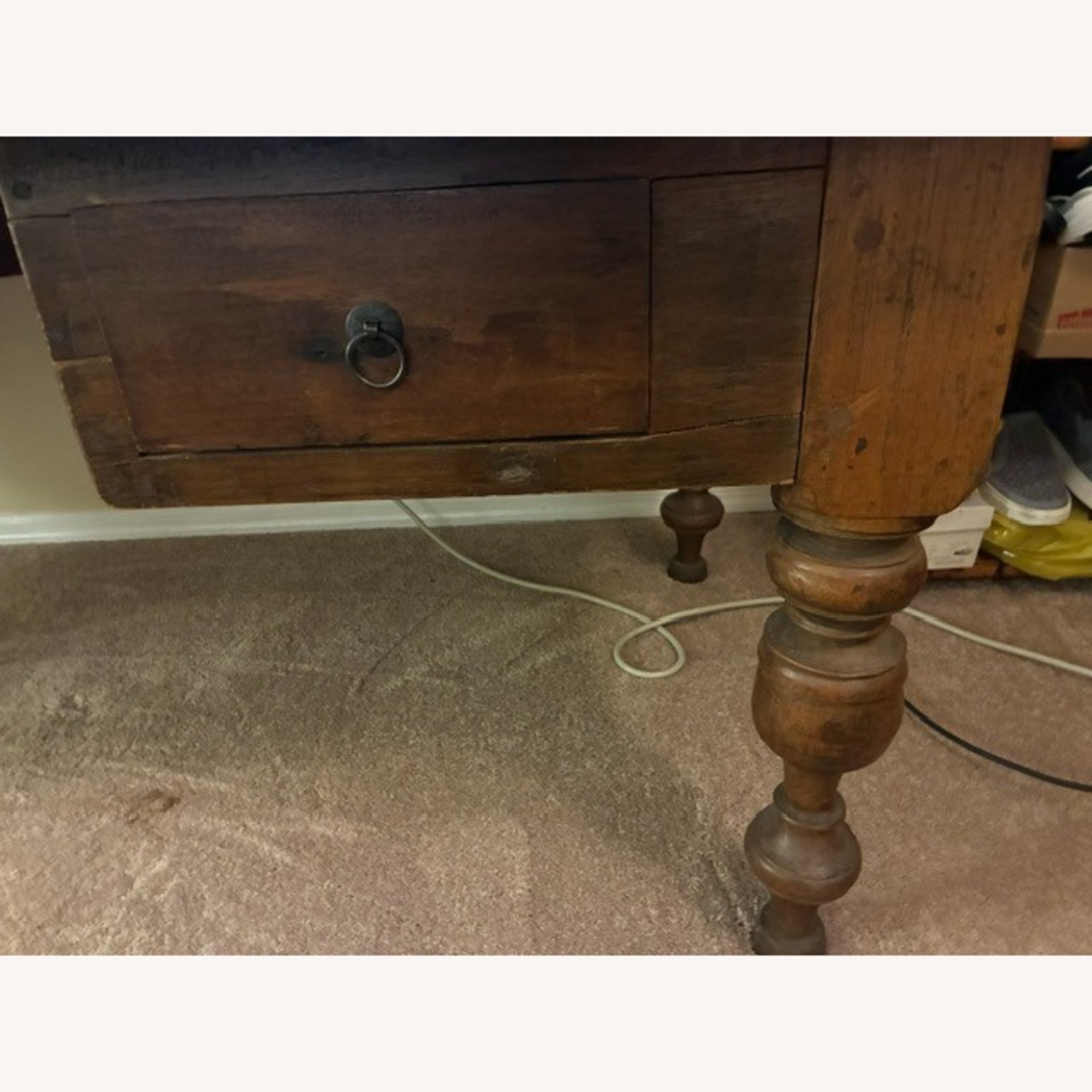 Antique Hand Made Wood Mexican Desk - image-9
