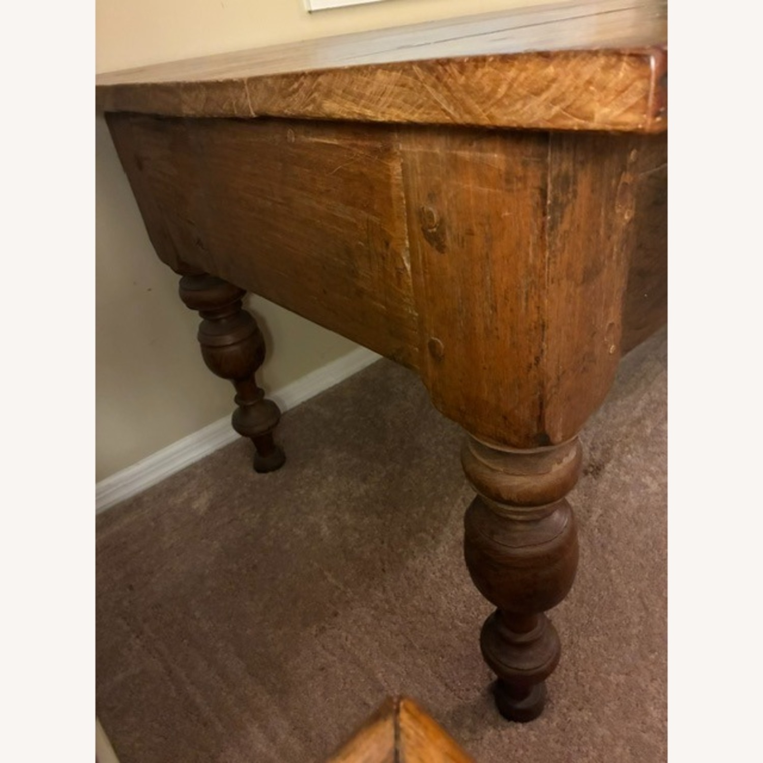 Antique Hand Made Wood Mexican Desk - image-2