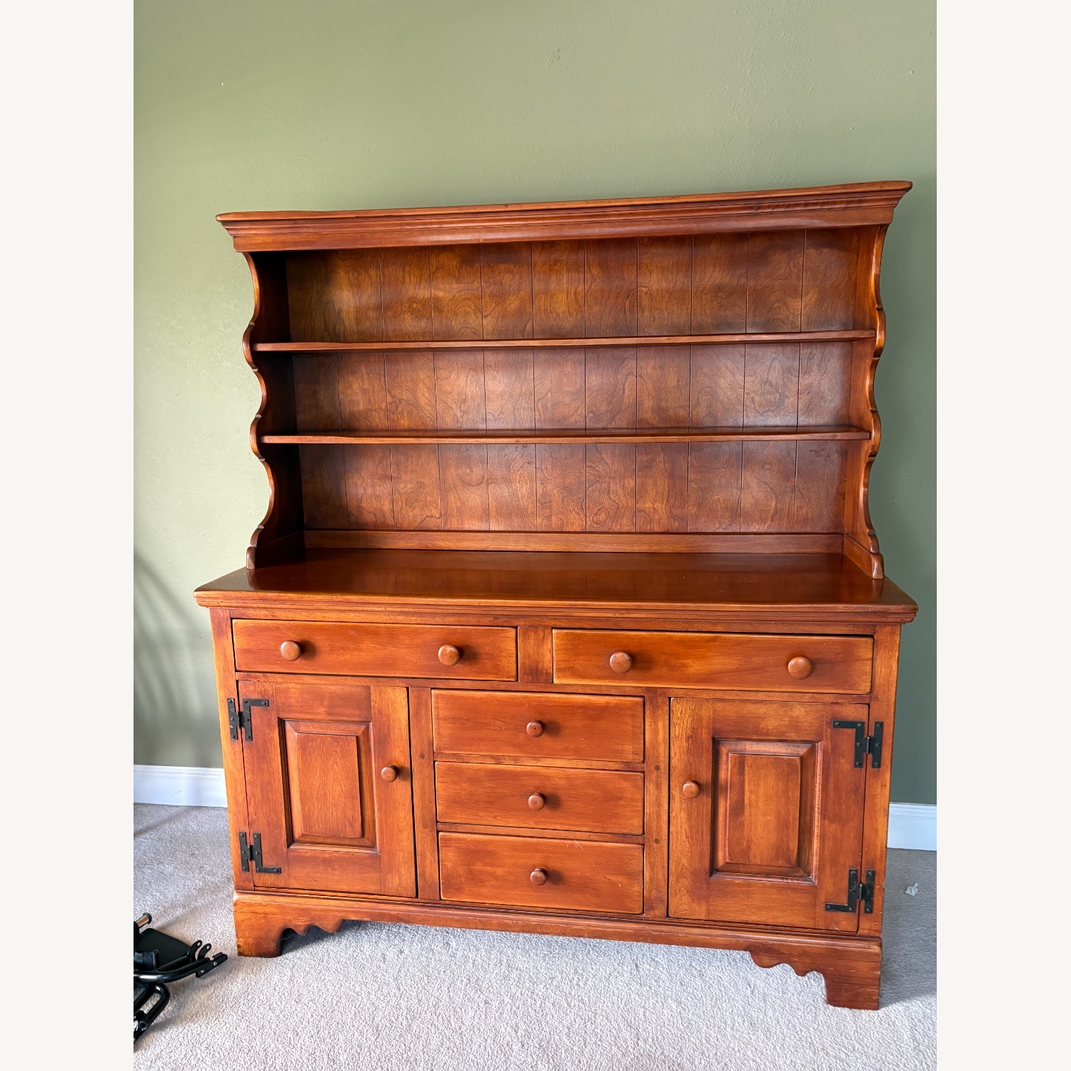 Vintage/Antique Light Brown Wood Sideboard - image-2
