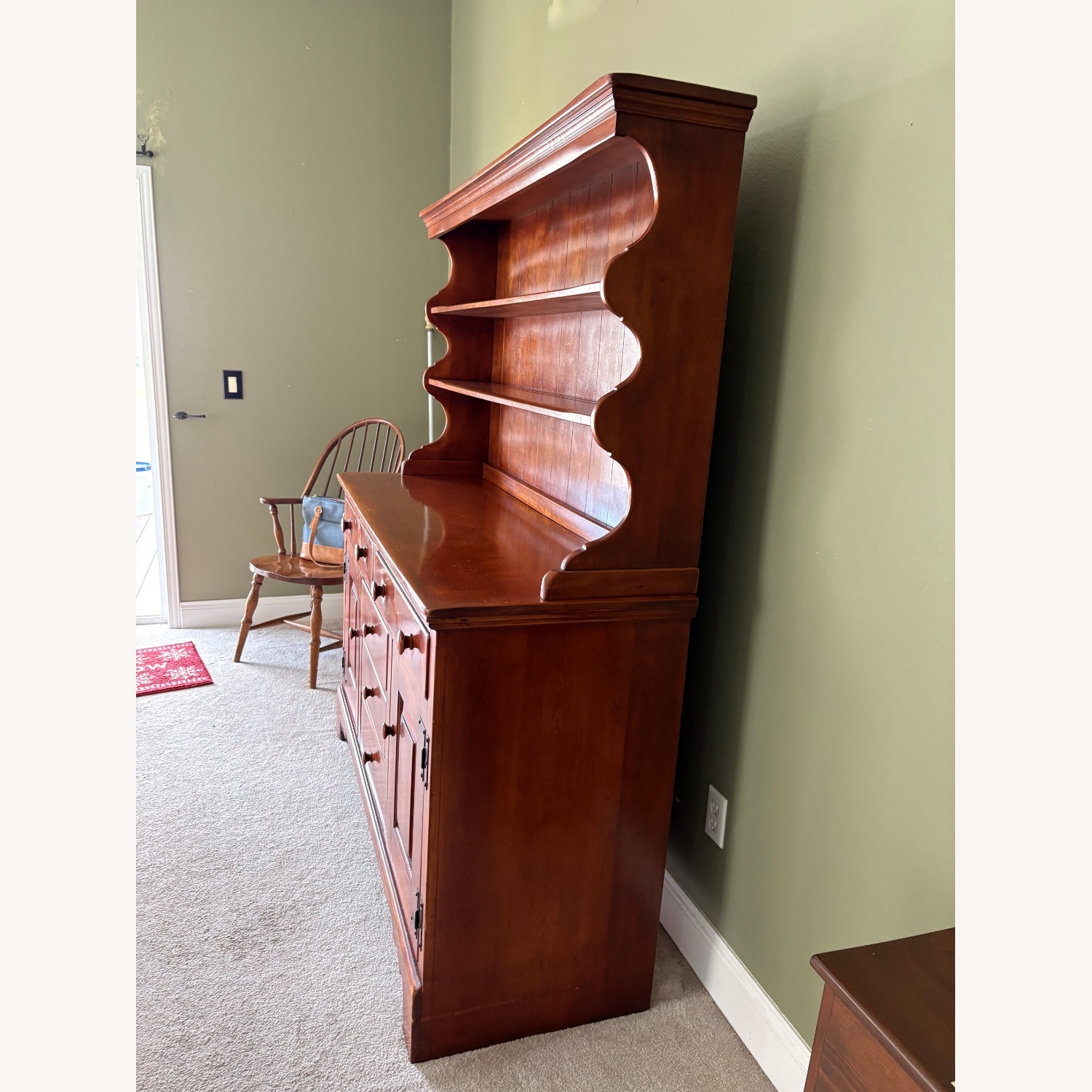 Vintage/Antique Light Brown Wood Sideboard - image-2