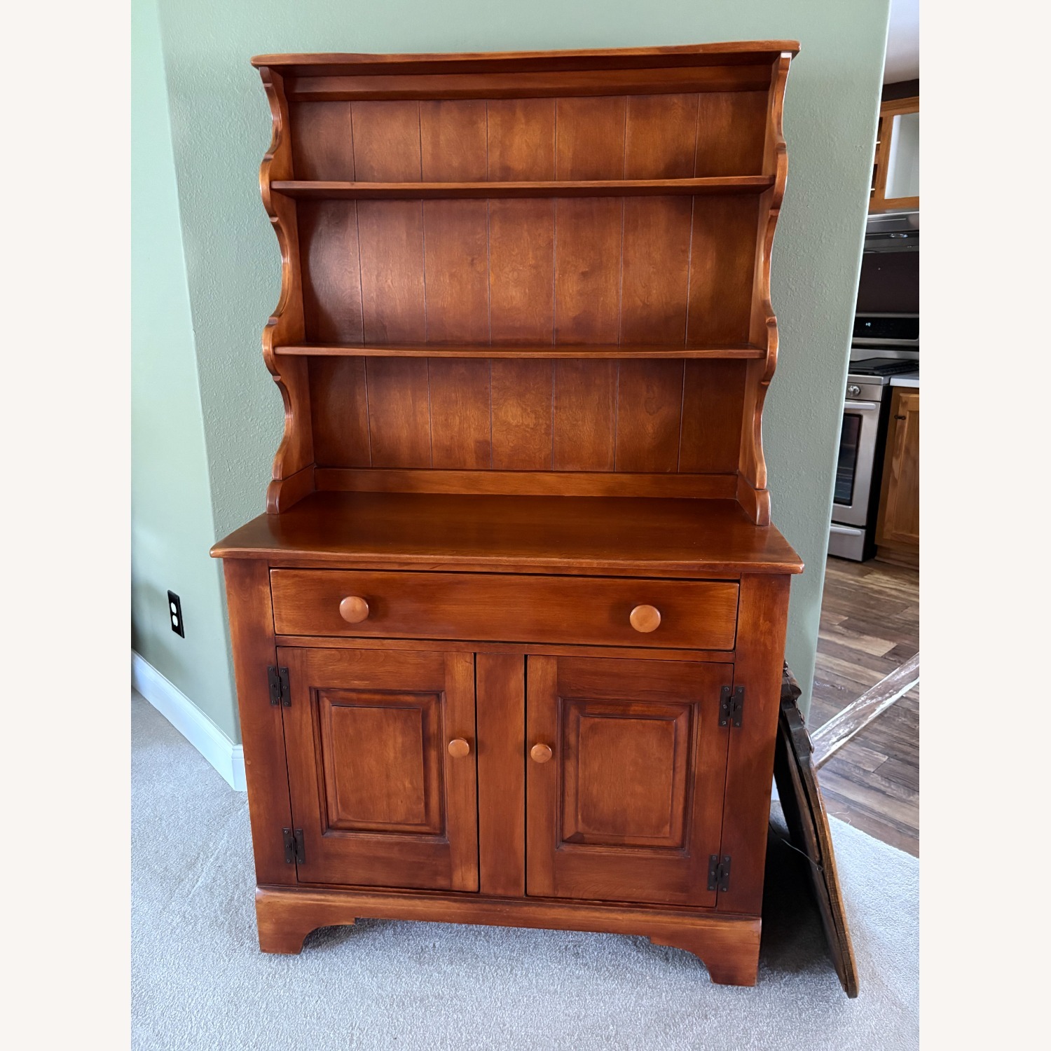 Vintage/Antique Light Brown Wood Sideboard - image-3