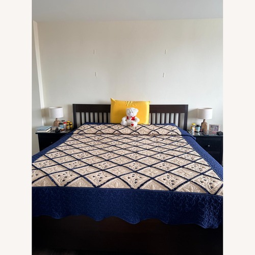 Used IKEA IDANÄS Dark Brown Wood King Bed for sale on AptDeco