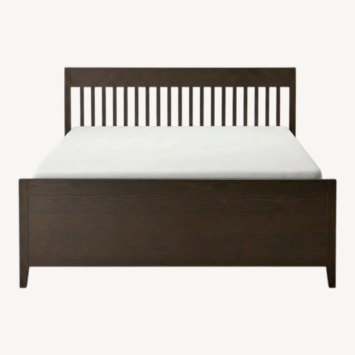 Used IKEA IDANÄS Dark Brown Wood King Bed for sale on AptDeco