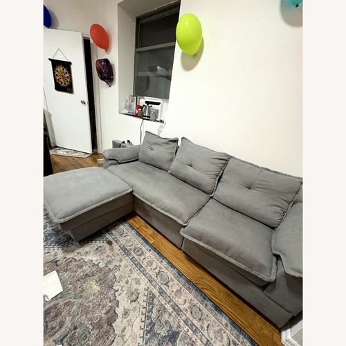 Used Light Gray Fabric 3+ Seater Sofa for sale on AptDeco