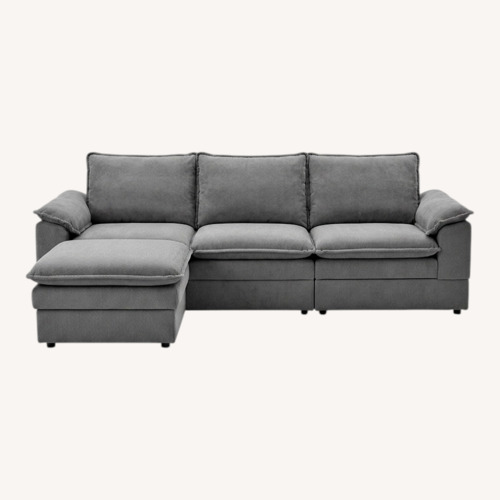 Used Light Gray Fabric 3+ Seater Sofa for sale on AptDeco