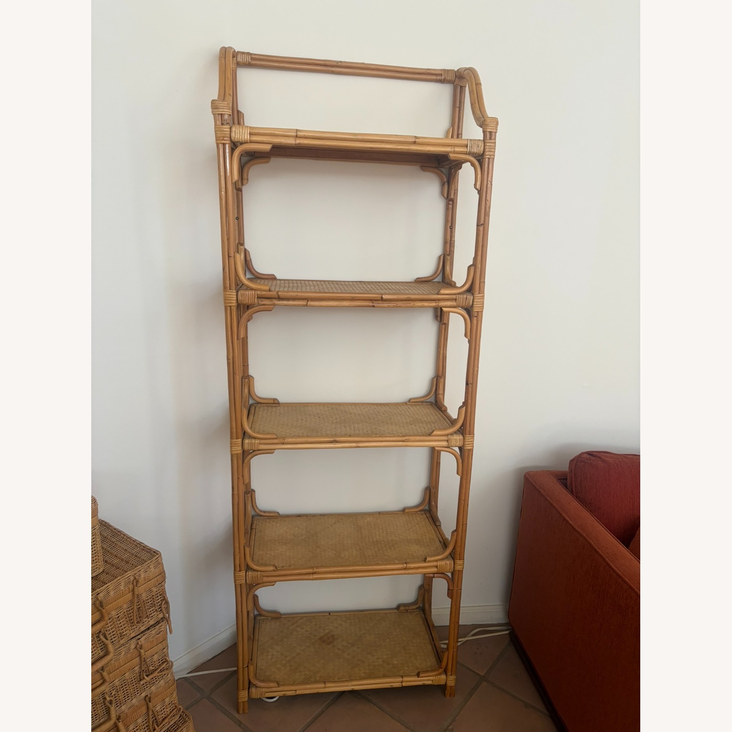 Rattan & Woven Cane 5-Tier Étagère  - image-4