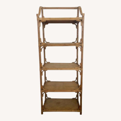 Used Rattan & Woven Cane 5-Tier Étagère  for sale on AptDeco