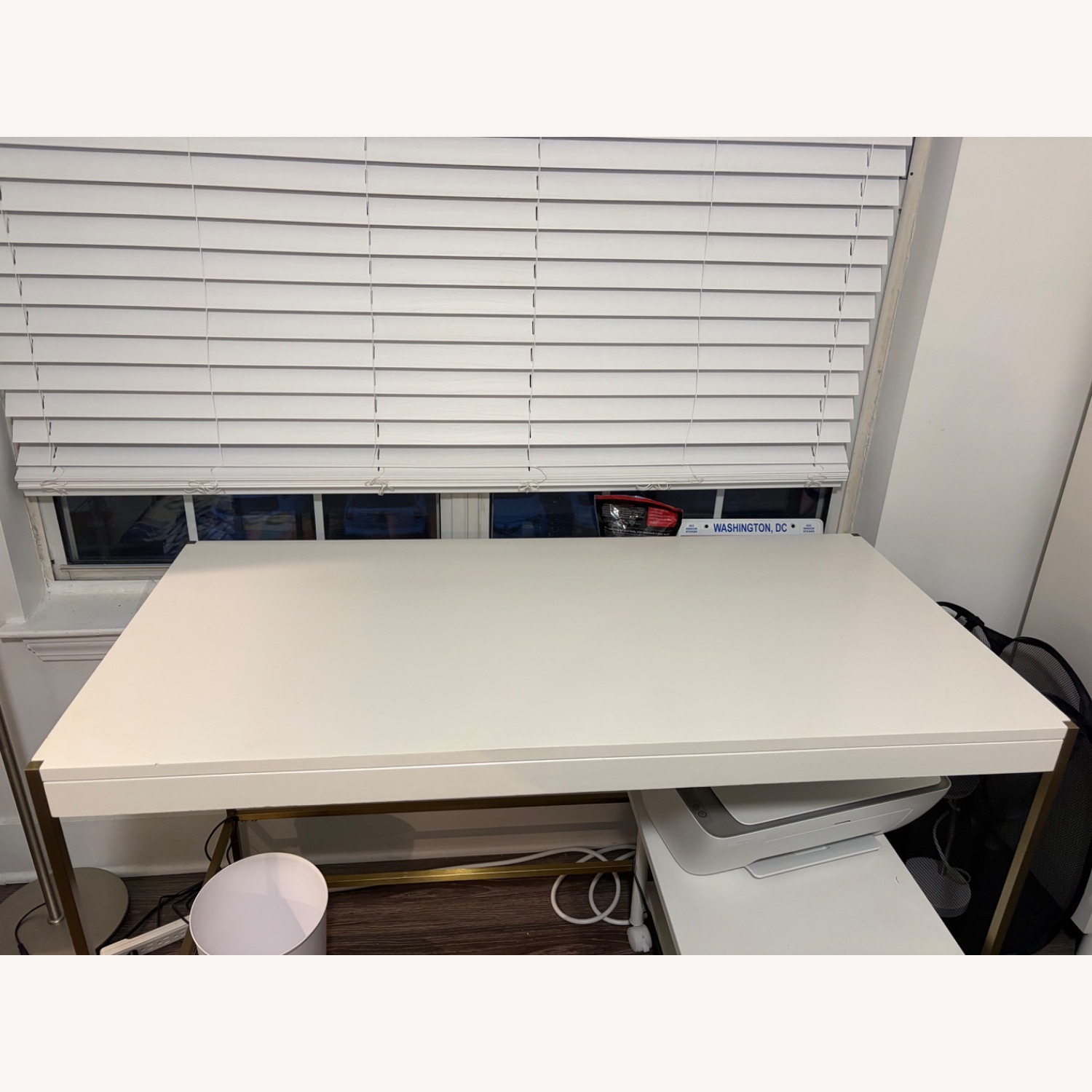 West Elm Zane White Desk - image-2