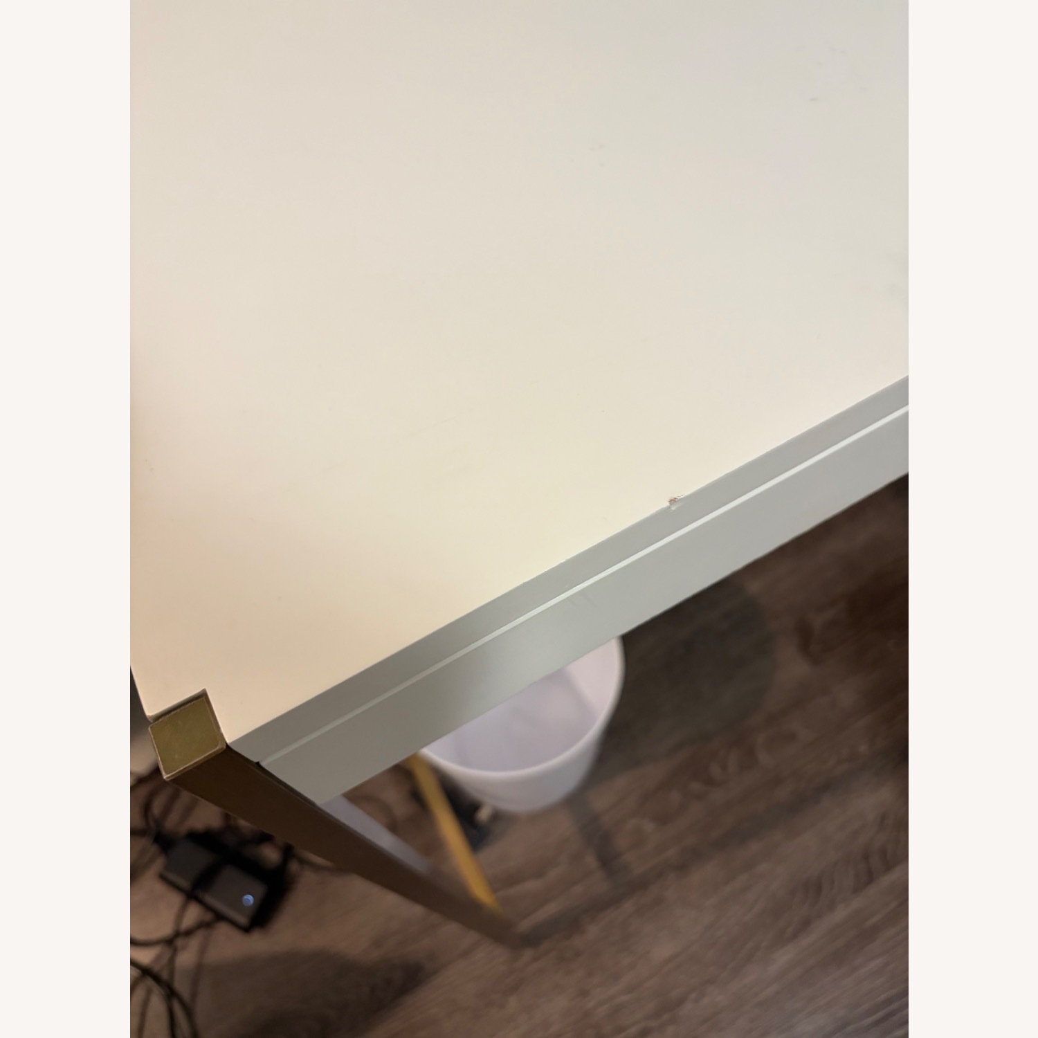 West Elm Zane White Desk - image-4