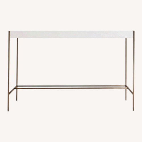 Used West Elm Zane White Desk for sale on AptDeco