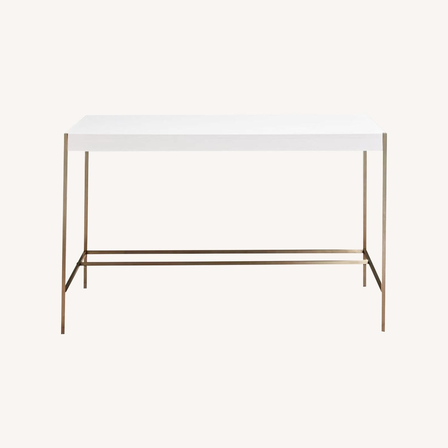 West Elm Zane White Desk - image-5
